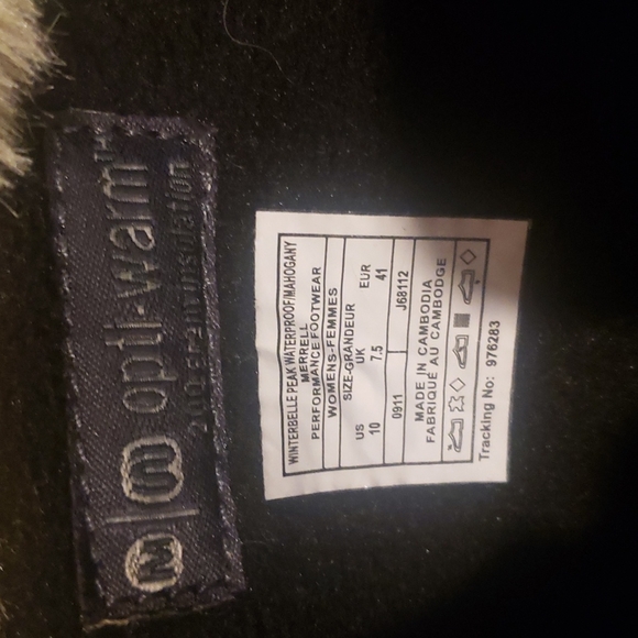 Merrell Winterbelle Mahogany winter hiking Boots 10 - Picture 14 of 14